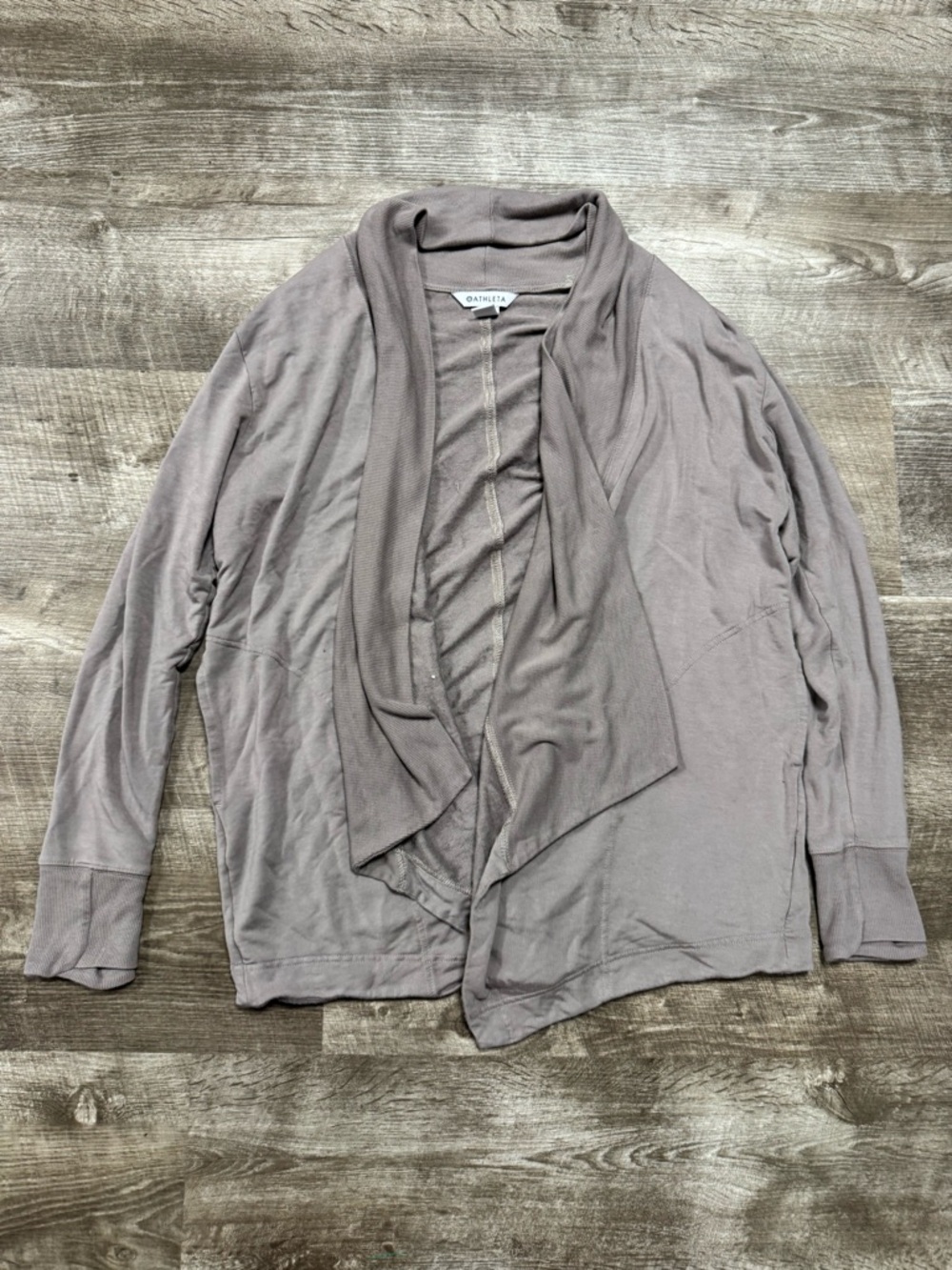 Athleta Brown Open Front Cardigan Size XS with Pockets